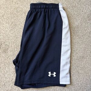 Under Armour Men's Navy and White Athletic Shorts